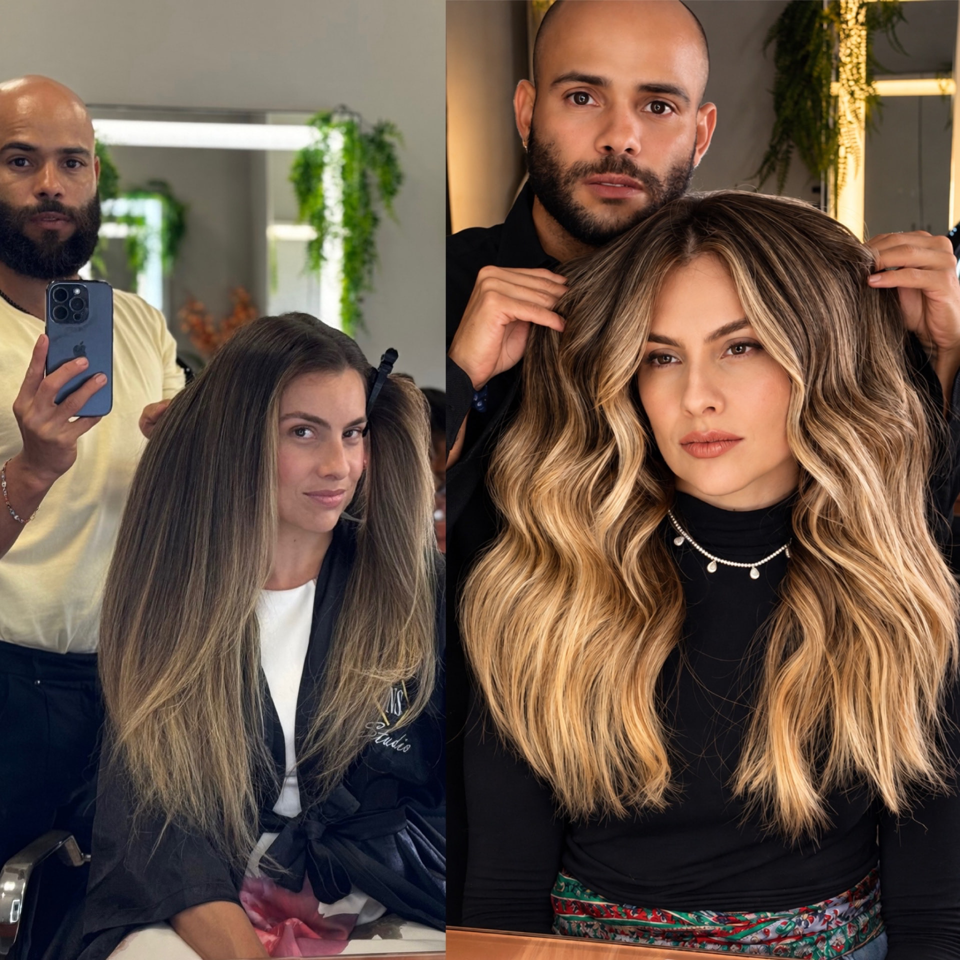 Antes e depois da transformação de Dafne