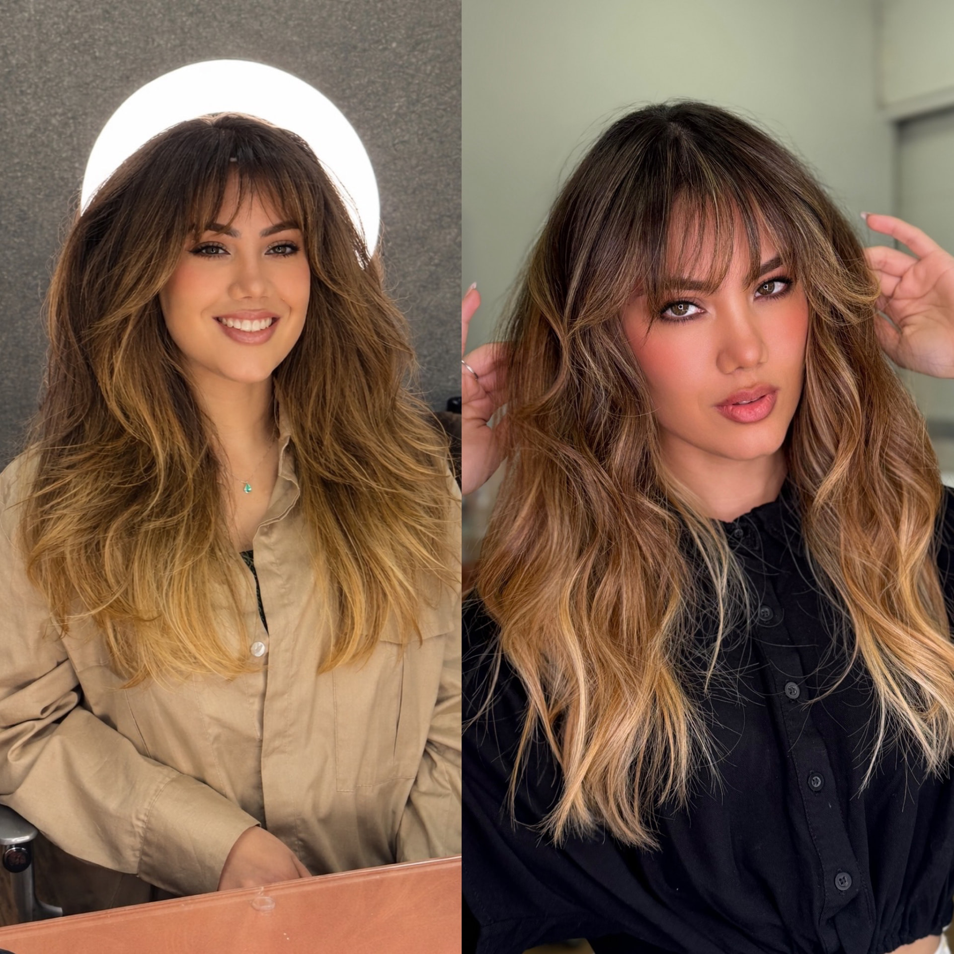 Antes e depois da transformação de Gabriela